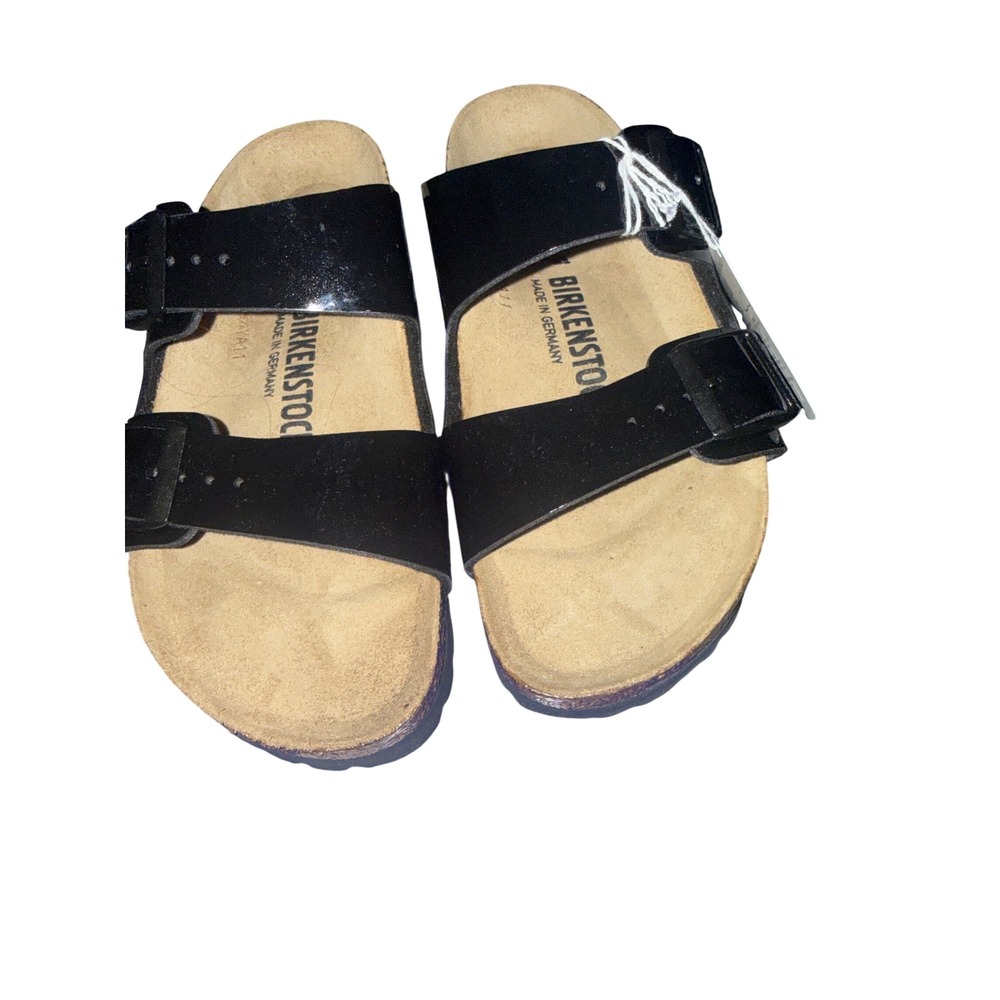 Birkenstock Arizona BS Black Patent Leather Slide Sandals 1005292 Size 36 Narrow